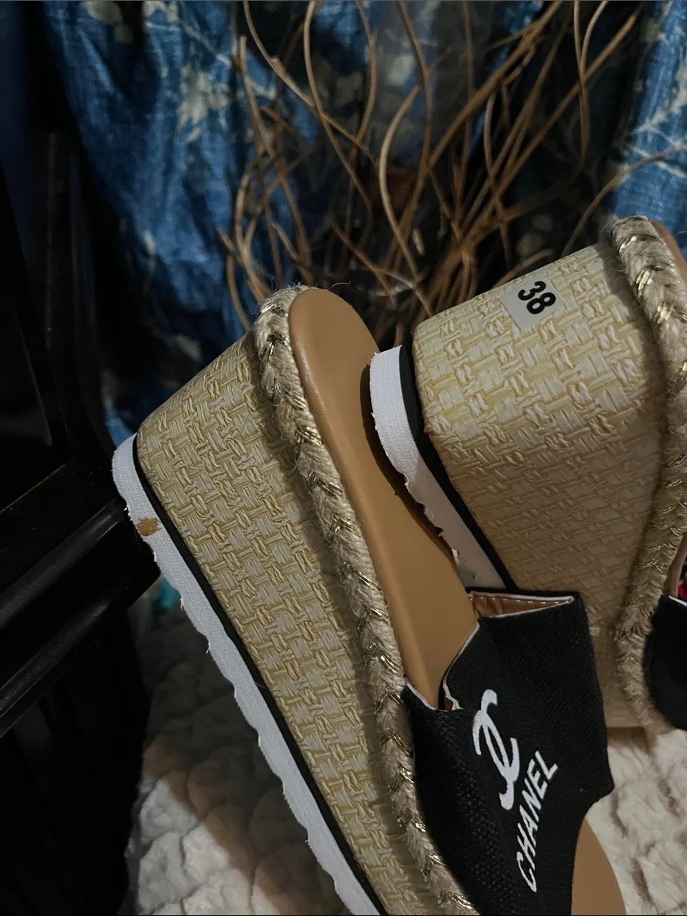 nwt Espadrille Wedge Slide